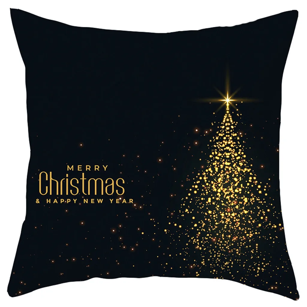 Merry Christmas наволочка короткая плюшевая наволочка диванная подушка набор украшения дома 45x45 см Декоративные подушки наволочки# R15 - Цвет: M