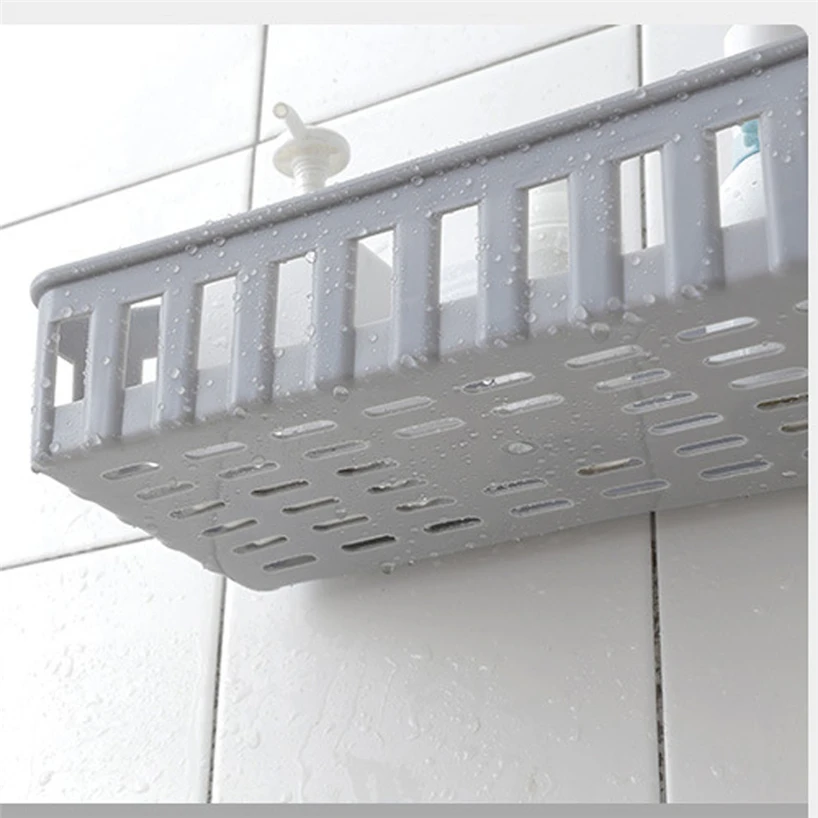 Kitchen bathroom practical wall-mounted shelf convenient and simple someone holds the hanger angle basket home storage box