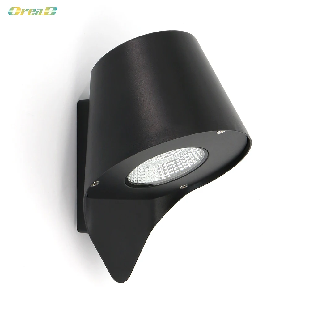 New Nodern Black Led Outdoor Wall Light Sconce Ip65 Waterproof Garden Wall Lights Lamp Lighting Oreab 5W COB Aluminum Material