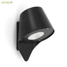New Nodern Black Led Outdoor Wall Light Sconce Ip65 Waterproof Garden Wall Lights Lamp Lighting Oreab 5W COB Aluminum Material
