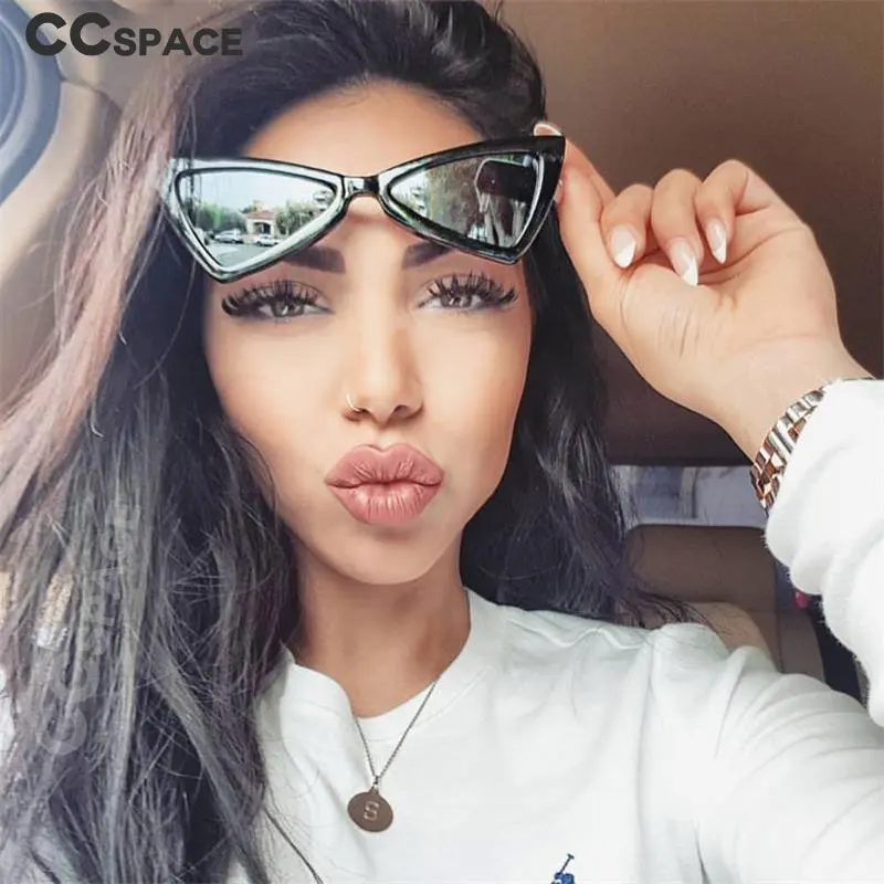 Треугольная оправа для очков кошачий глаз женские трендовые стили синяя пленка