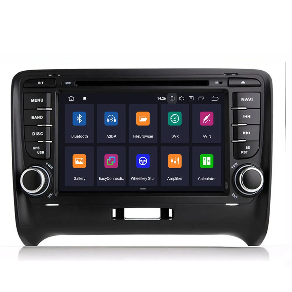 Top Android 9.0 8-Core Car Radio Stereo DVD Player GPS Navigation For AUDI TT MK2 DAB OBD2 Bluetooth Headunit +Free Rear Camera+Map 2