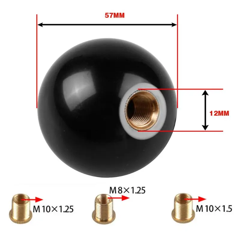 Круглая автомобильная ручка переключения передач бильярдный шар рычаг переключения передач Универсальная крышка с резьбовыми адаптерами