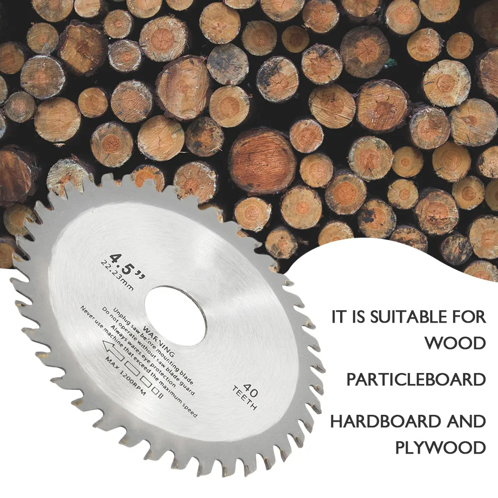 1 шт. 115 мм 40 зубов круговые твердосплавные режущие диски для резки дерева для углового шлифовального станка пилы диск древесины диск пилы для резки дерева