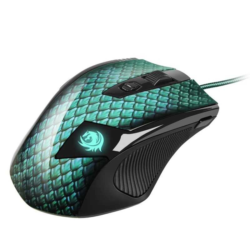 Игровая мышь Sharkoon Drakonia (11 кнопок 5000 dpi USB зелёная подсветка)|Мыши| |
