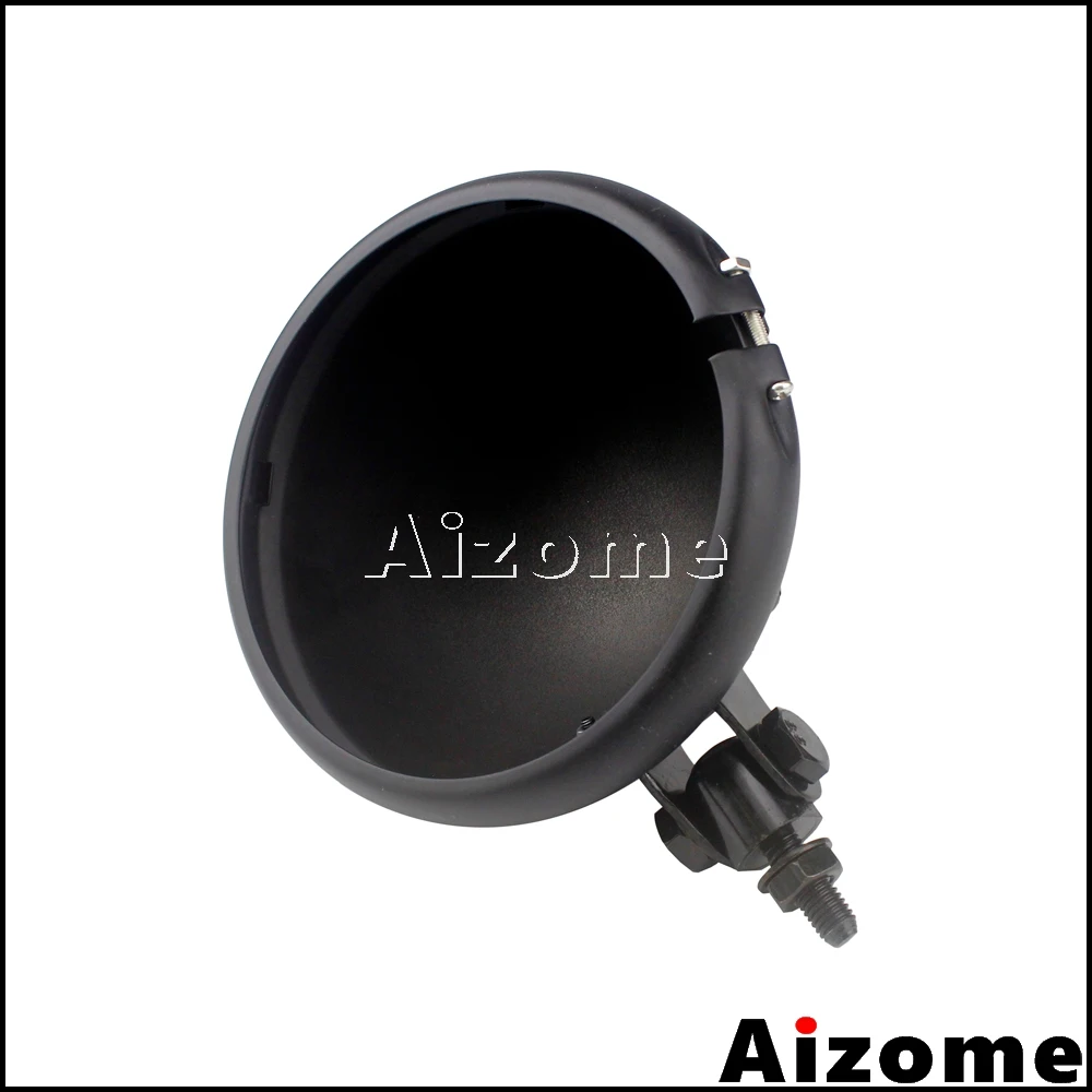 Matte Black Универсальный мотоциклетный 5,7" головной светильник лампа ведро корпус для Harley Dyna Sportster XL FXD на заказ 5-3/4" светодиодный корпус фары - Цвет: Matte Black