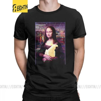 

Mona Lisa T-Shirts Had A Cockatoo Vaporwave Man T Shirt Novelty Pure Cotton Short Sleeve Tee Shirt Crew Neck Designs Tops