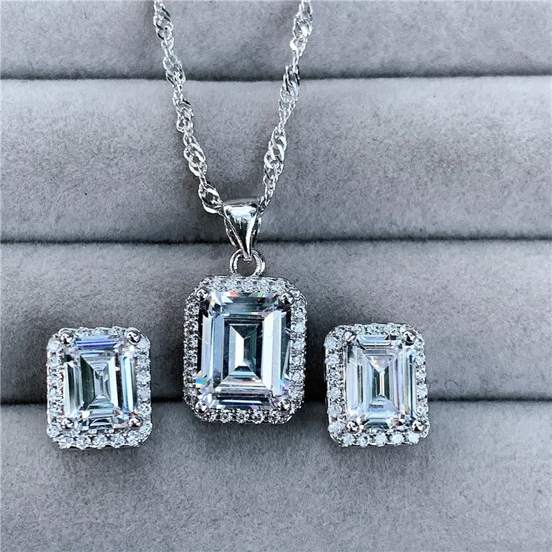 

Vauable pendants 925 Sterling silver AAAAA zircon Statement Wedding Pendant necklace for Women Bridal Party Jewelry