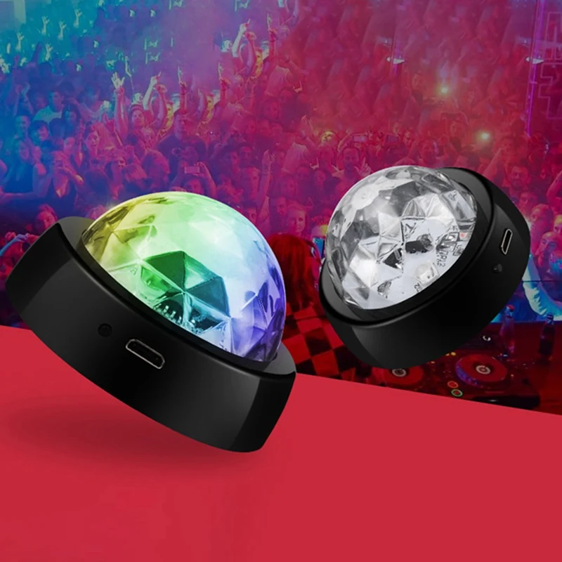 СВЕТОДИОДНЫЙ Автомобильный USB атмосферный свет DJ RGB мини красочная музыкальная лампа для фестиваля вечерние караоке