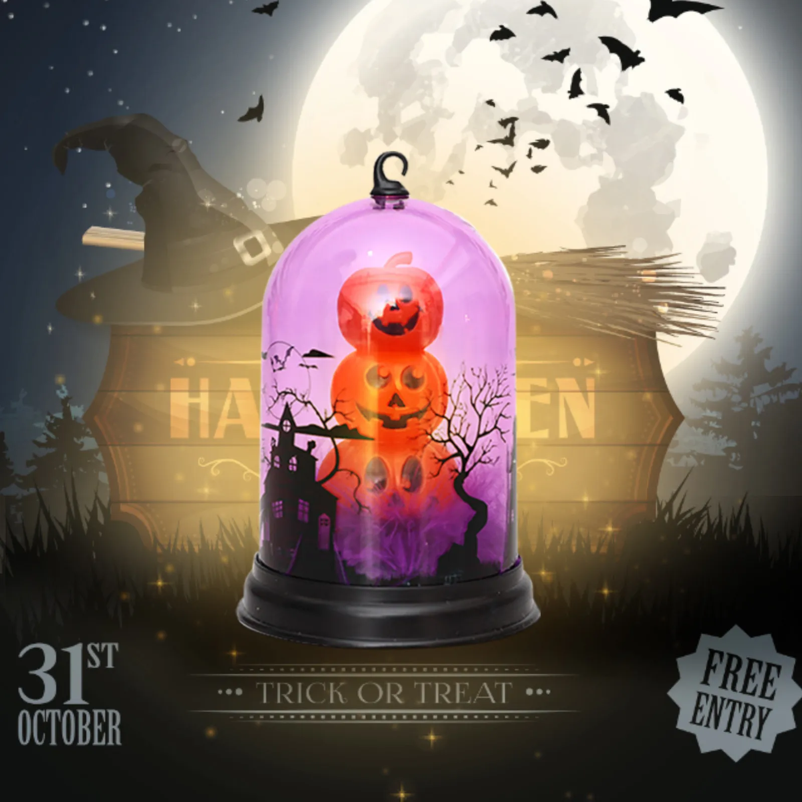 Оригинальный светодиодный электронный декоративный светильник на Хэллоуин