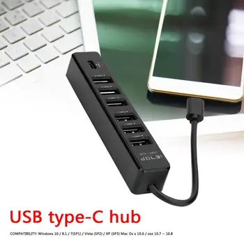 

USB 3.1 HUB Multi USB Splitter Use Power Adapter Hub 4/7 Port type-C Expander PC Computer Accessories