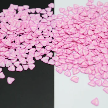 

100g/lot 5mm Polymer Heart Hot Clay Sprinkles for Crafts Making, DIY
