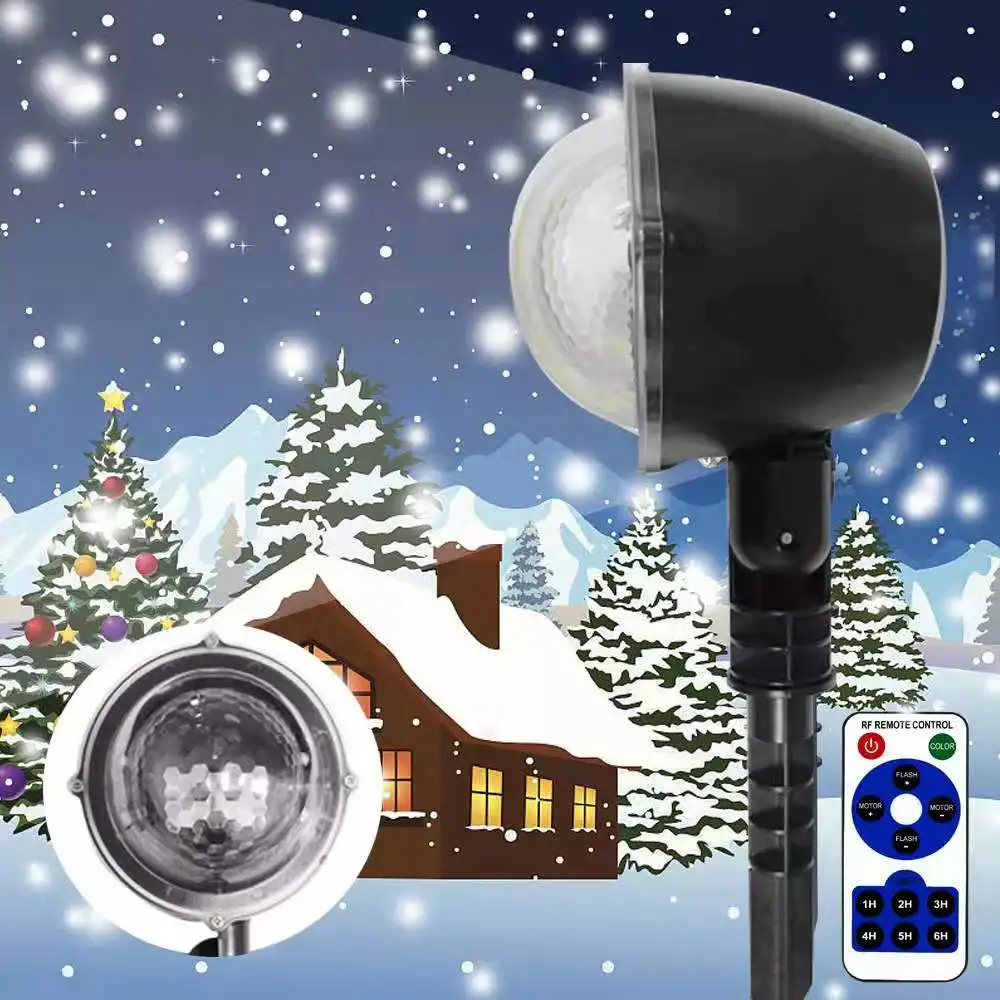 Рождественские огни Светодиодный прожектор с эффектом снегопада IP65 Flurries
