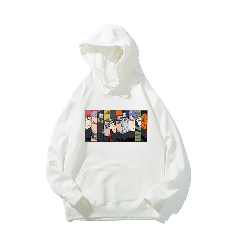 W14-White Мужские толстовки Харадзюку С героями мультфильмов Гаара для мужчин s Аниме Наруто Повседневная Женская одежда с капюшоном для улицы модные унисекс японские толстовки для пар - Цвет: W14-White