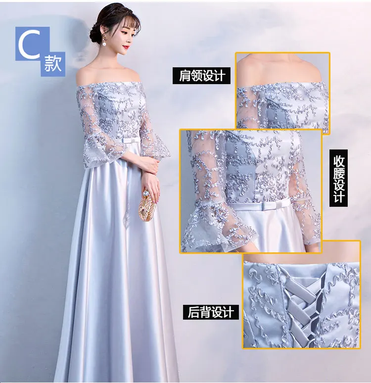 Бургундия невесты Elegnt Длинные платья для свадебной вечеринки длинный Пол Длина тафты А-силуэт серый сексуальный Выпускной год вечернее платье