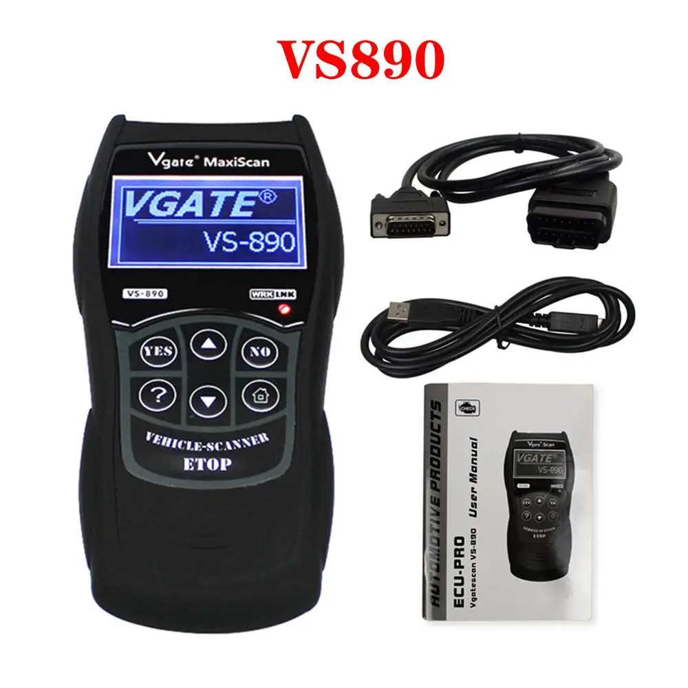 Горячая Распродажа Vgate VS890 автомобильный диагностический сканер OBD2 автоматический считыватель кодов Maxiscan VS890S ObdII сканер VS-890 поддержка мультибрендовых автомобилей - Цвет: VS890