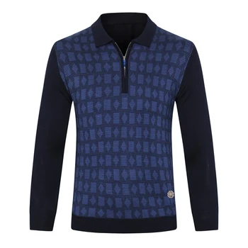 

Billionaire sweater wool men's 2019 New Casual zipper comfort British elasticity high quality gentleman big M-5XL free shipping