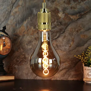 

TIANFAN Edison Bulbs Vintage Light Bulb A110 Led Bulb Spiral Filament 4W 2700k 220V E27 Decorative Light Bulb Dimmable Smoke
