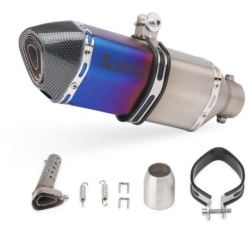 Универсальный мотоцикл Akrapovic выхлоп модифицированный Кроссовый глушитель для FZ6 CBR250 CB600 MT07 ATV Dirt Pit Bike Esacpe труба