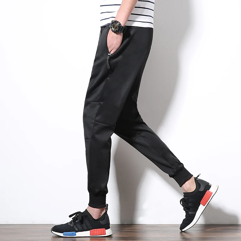 Мужские модные повседневные брюки узкие длиной до щиколотки|fashion trousers|casual pantspants