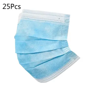 

25pcs/pack Non Woven Disposable Face Respirator Mask 3 Layer Earloop Activated Carbon Anti-Dust proof Mouth Mask