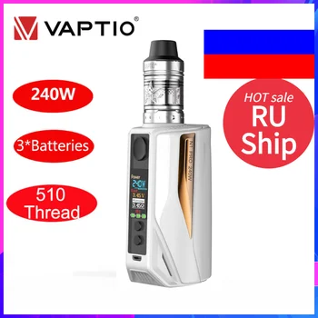 

RU SHIP Vaptio N1 Pro LITE Vape Kit 240W E Cigarette LED Box Mod Frogman Tank ML Atomizer Vapor Vaporizers without 18650 battery