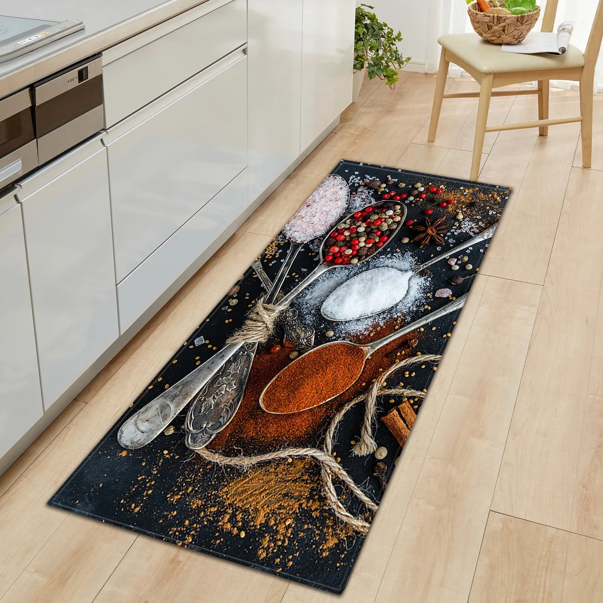 Rectangular Kitchen Anti-Slip Door Mat, Unique Home Decor
