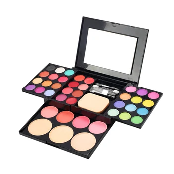 

Pro 39 Colors Makeup Eyeshadow Lipstick Blush Concealer Powder Palette Set with Mirror Brushes Girls Gift