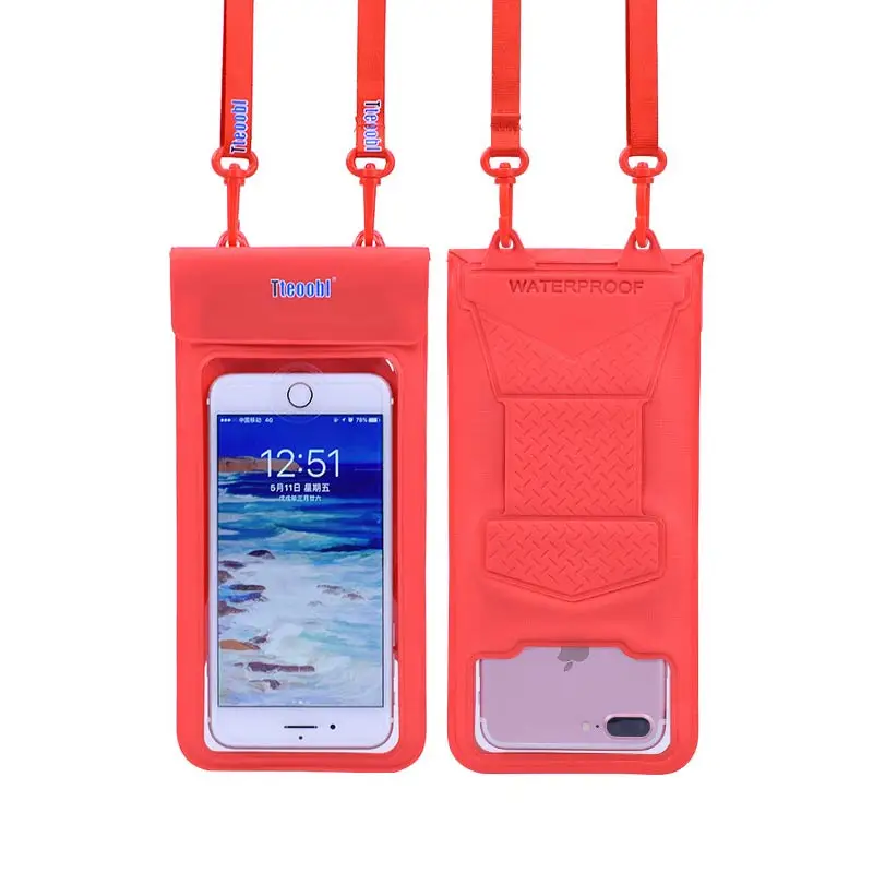 6,5 дюймов ПВХ плавающая подушка безопасности плавать ming сумка водонепроницаемый мобильный телефон чехол сотовый телефон чехол для плавание, дайвинг серфинг пляжное использование - Цвет: Orange 18X10.5cm