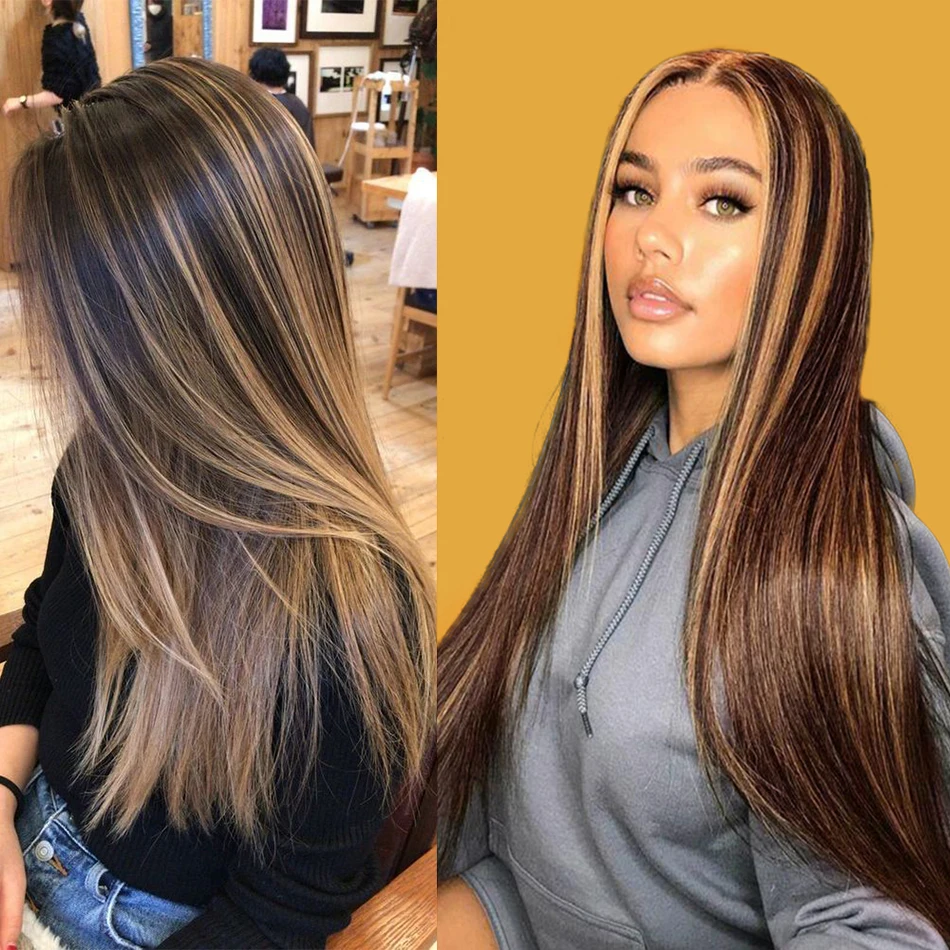 Ombré Hair Miel Cheveux Lisse