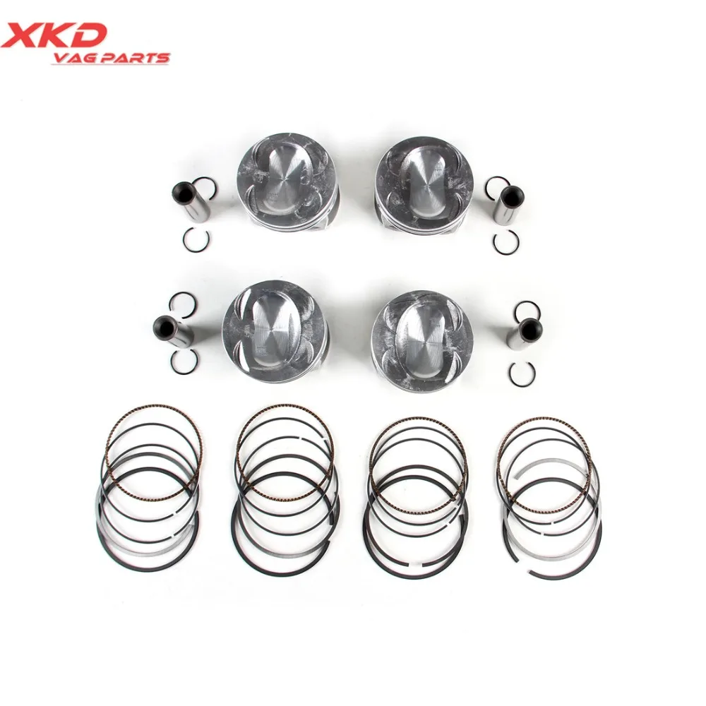 4 шт. 03C107065AS 03C107065BF 03C107065CK поршневой комплект двигателя 1,4 TSI Ø76. 5 мм для V-W Je-tta Golf Tiguan 1,4 TS