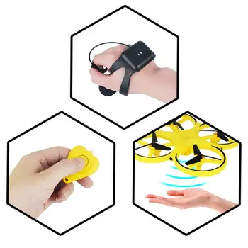 

Four-Axis Drone Aircraft Smart Watch Controlled Quadcopter UAV Drone RC Gift R7RB