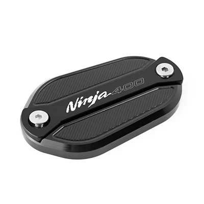 Логотип NINJA 400 подходит для KAWASAKI NINJA 400 NINJA400 Мотоцикл с ЧПУ алюминиевая передняя Тормозная жидкость Крышка Резервуара - Цвет: BLACK ninja400