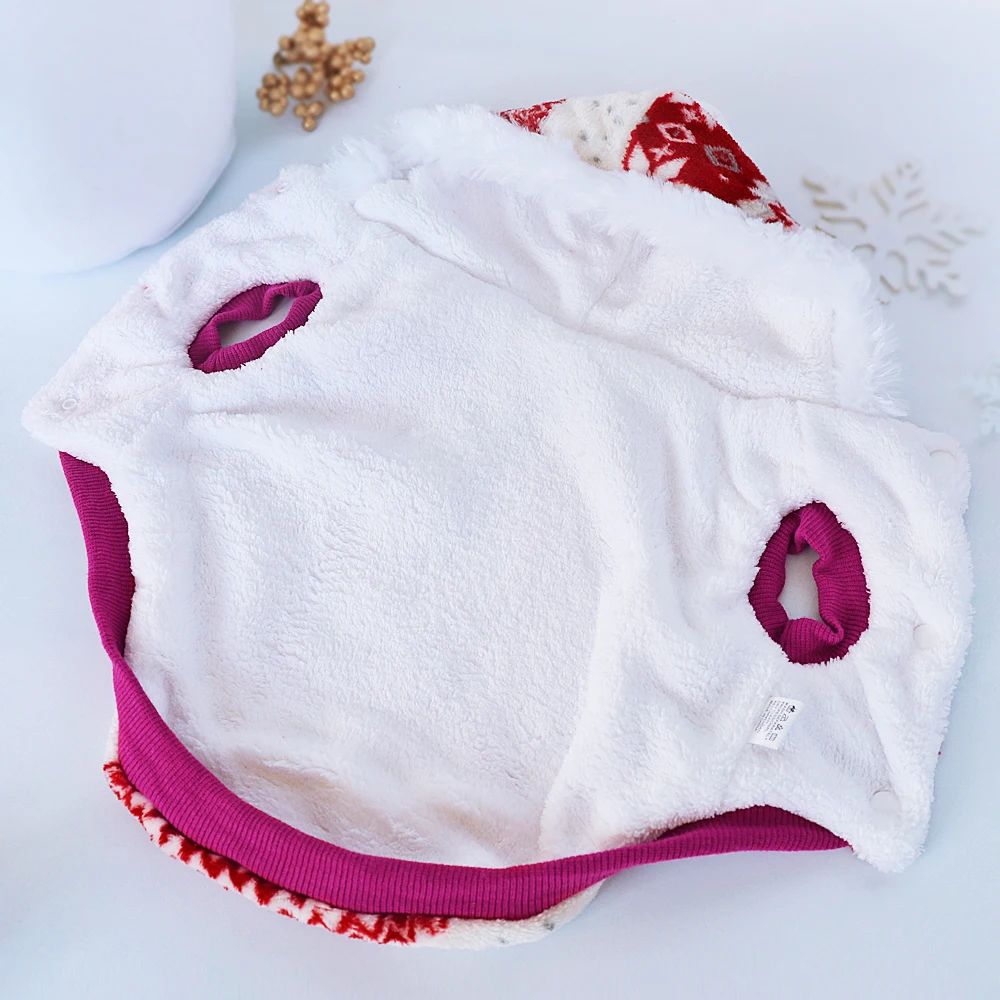 Рождественская Одежда для собак в форме снежинок кофта с капюшоном для домашнего животного флисовая куртка Собака Одежда для щенка пальто Костюмы для маленькие собачки чихуахуа, йоркширского терьера