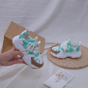 

Kids Sport Shoes Boys Sneakers Autumn Patched Color Children Girls Running Shoes Non-slip Big Girl Shoes Size 26-37 2021 SGF086
