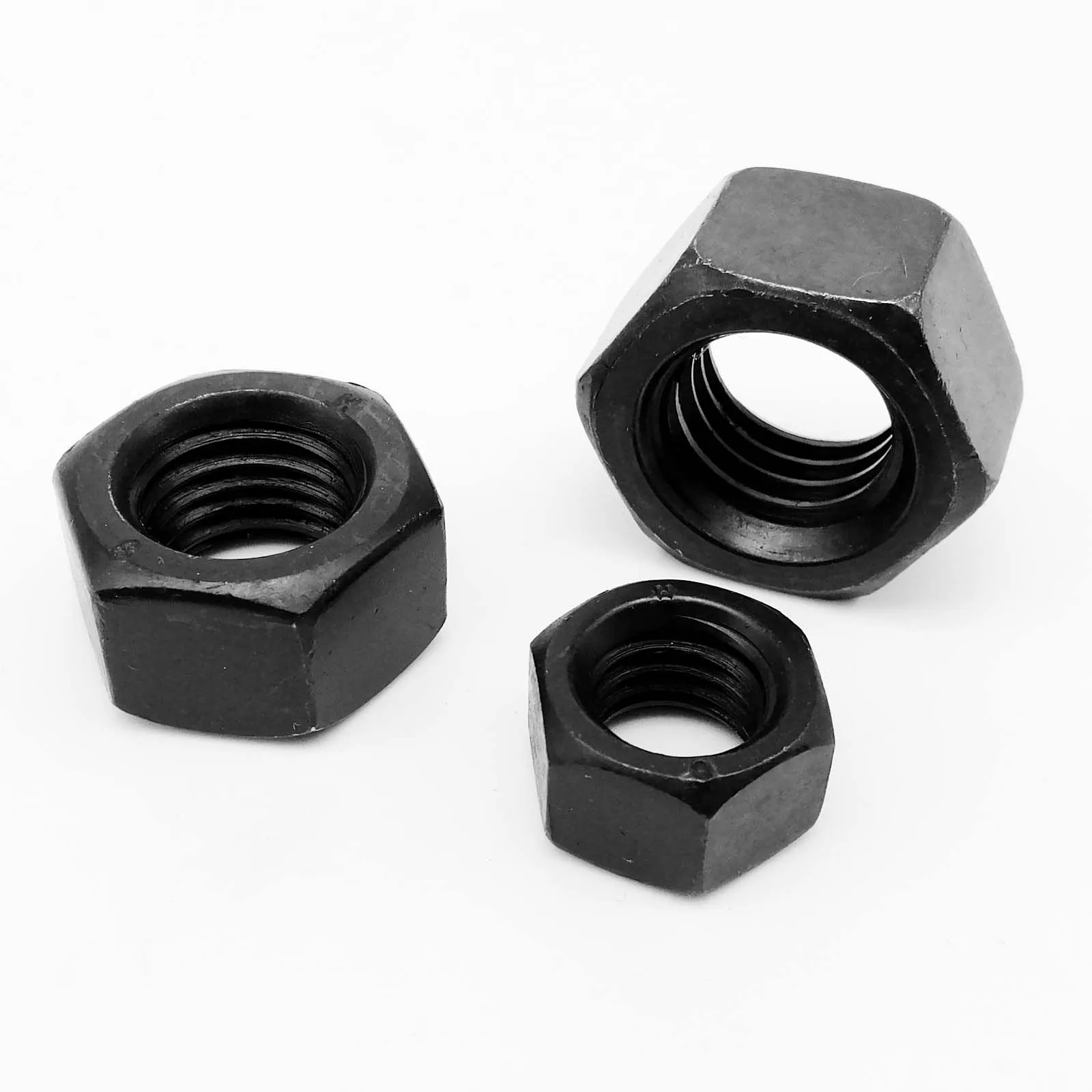 1/2/5/10/20/25/50 M1.4 M1.6 M2 M2.5 M3 M3.5 M4 M5 M6 M8 M10 M12 M16 M18 M22 M24 DIN934 black grade 8.8 steel hex nut hexagon nut steel hex nut
