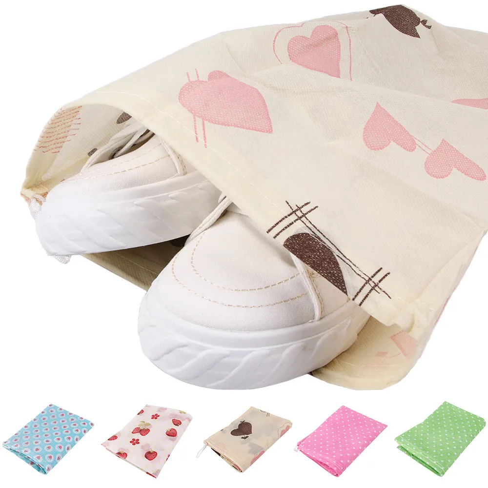 

Portable Dust Proof Package Shoe Pocket Travel Storage Pouch Drawstring Clothes Socks Shoe Bags