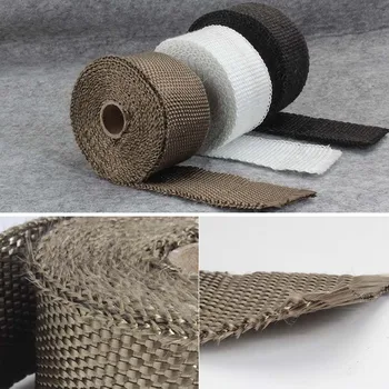 

5m/10m Car Motorcycle Thermal Exhaust Header Pipe Tape Heat Insulating Wrap Fireproof Cloth Roll Universal Accessories