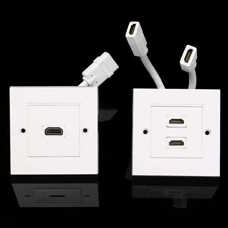 AABB-Uk розетка порт Hd Hdmi настенная панель британский с коротким кабелем видео вилка зарядное устройство электрическая розетка(двойной порт