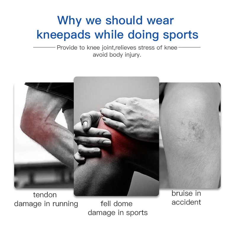 Kyncilor Elastische Silikon-Kniebandage, Nylon, Sport-Knieschützer, Fitness-Ausrüstung, Patella-Klammer, Unterstützung für Laufen, Basketball, Volleyball – Detail 2