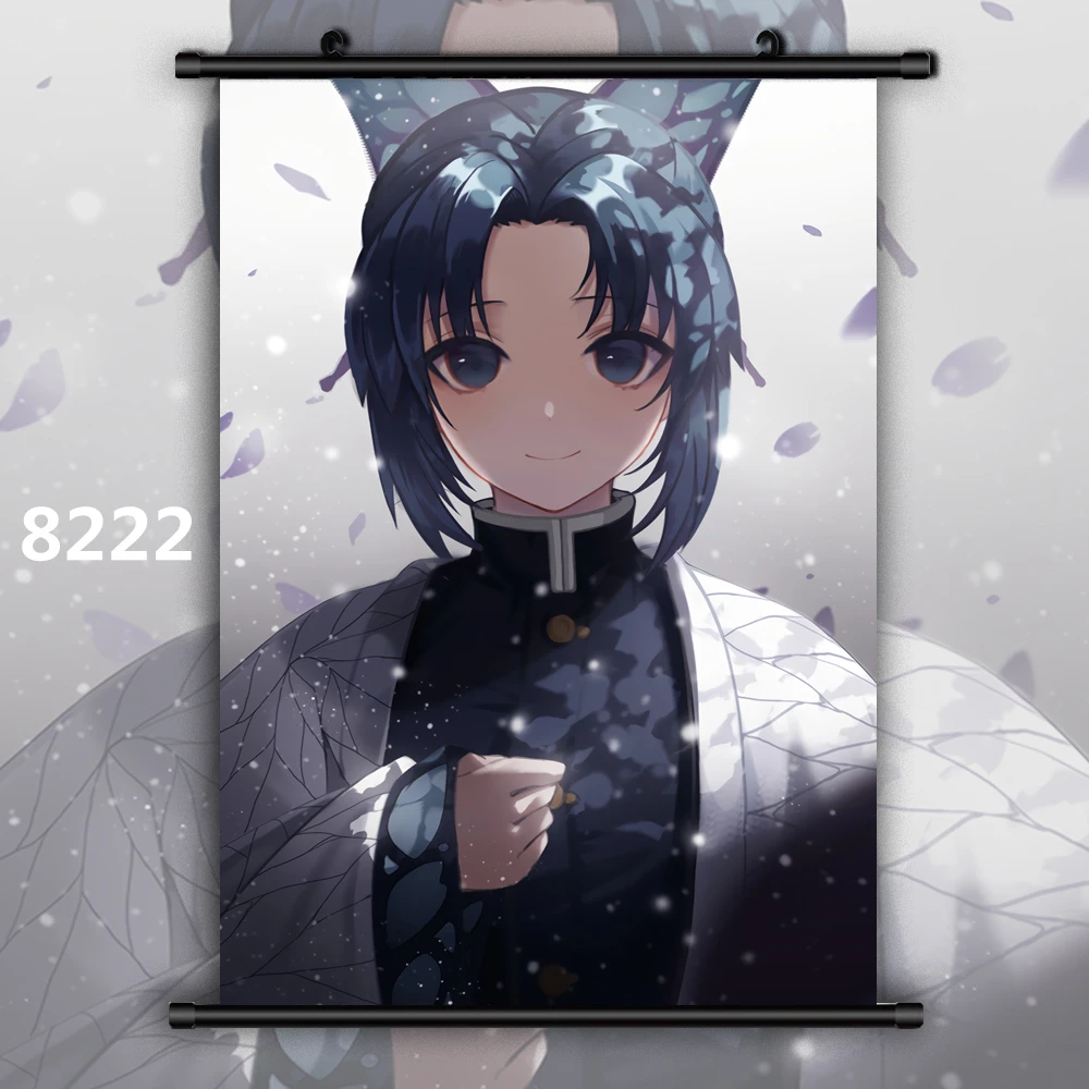 Demon Slayer Kimetsu no Yaiba Tanjirou Nezuko Zentisu Shinobu Douma Giyuu Kokushibou Аниме Манга плакат в рулоне - Цвет: 8222