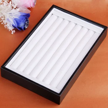 

De Bijoux 2pcs 225*145mm Black & White Leather Ring Display Case/tray,Fashion Jewelry Display