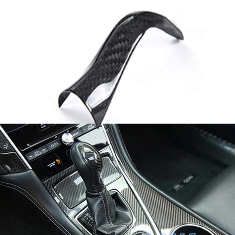 

1PCS Carbon Fiber Gear Lever Shift Knob Cover Trim For Infiniti Q50 Q50L 2014-18