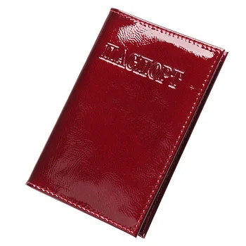 

Travel Cowhide Genuine Leather Russia Passport Cover Women Men Credit Card Holder Driver License Wallet Organizer Black Red