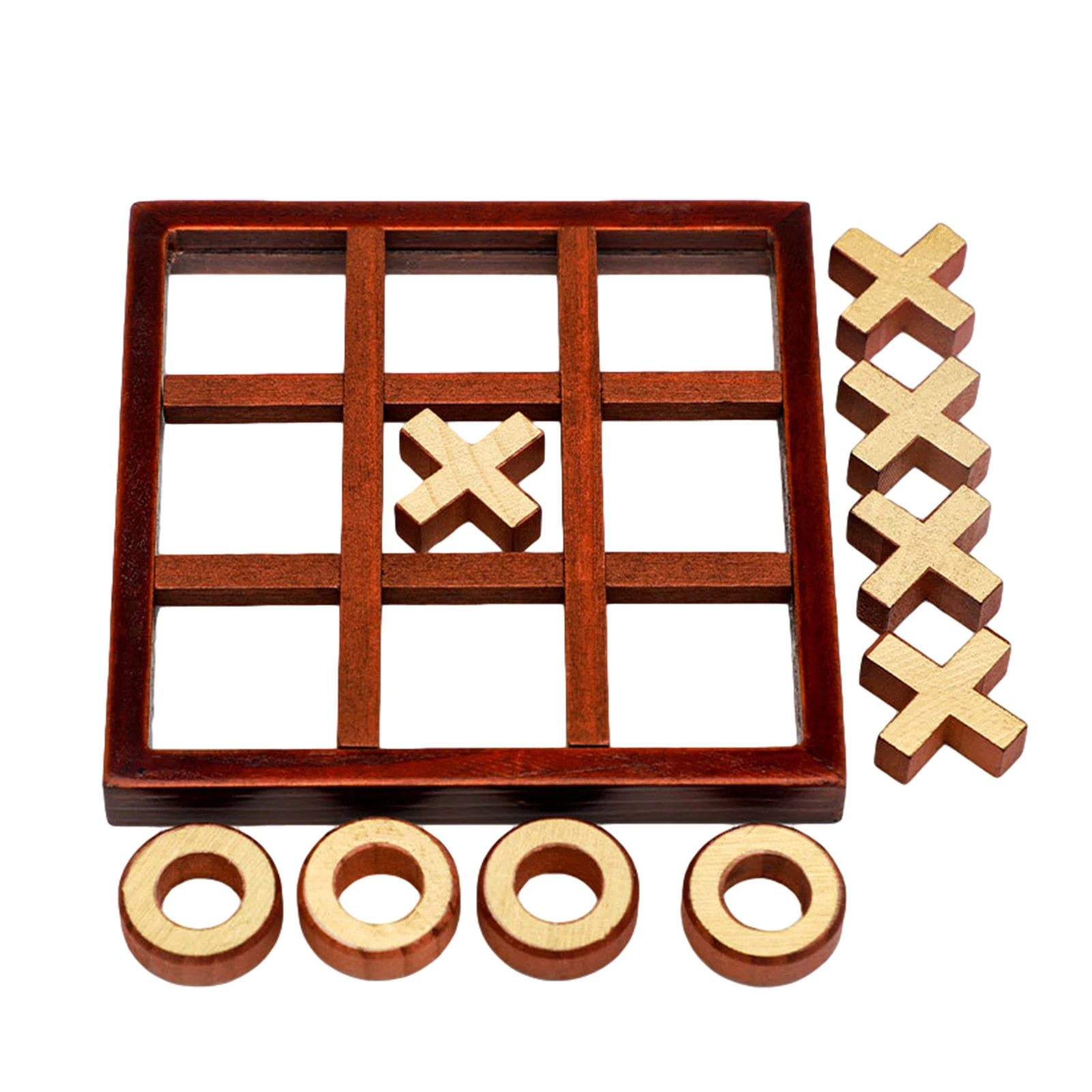 Parent-Child Interaction Wooden Board Game XO Tic Tac Toe Chess board game table games chess puzzle game Funny Developing Intelligent Educational Toy Puzzles