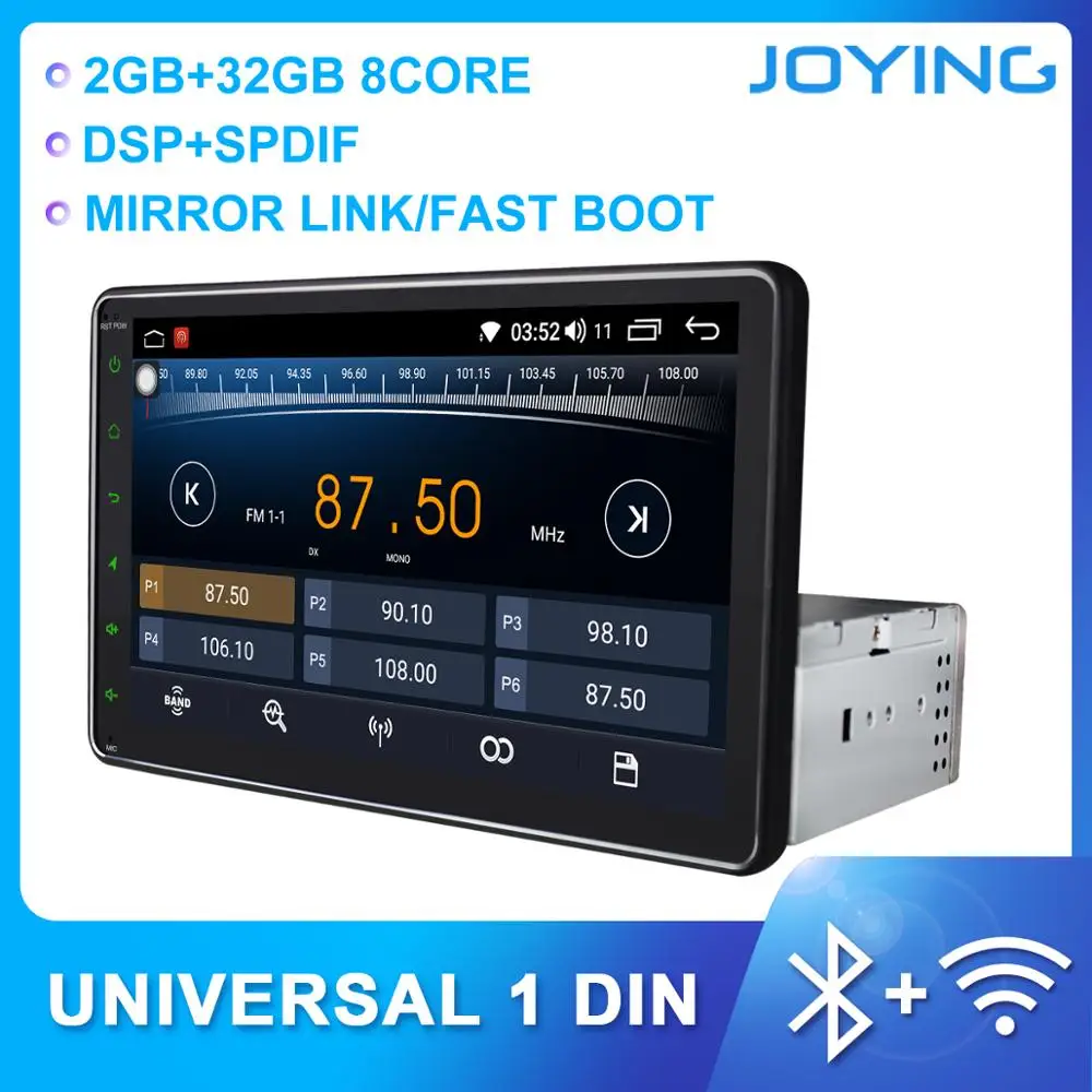 JOYING Android 8 1 автомобильный raido playe din Восьмиядерный Универсальный дюймовый GPS