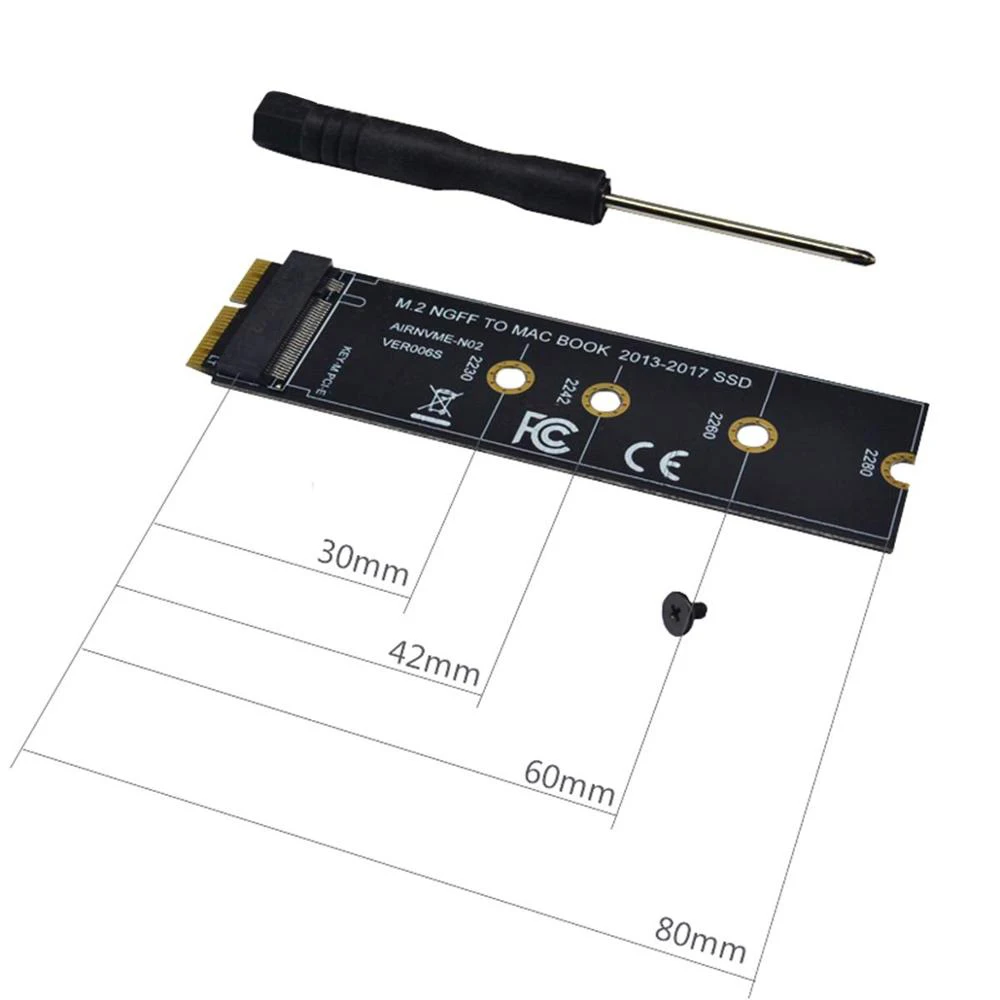 M.2 NVME SSD адаптер для MacBook Air Pro retina 2013- NVME/AHCI SSD обновленный комплект для A1465 A1466 A1398 A1502