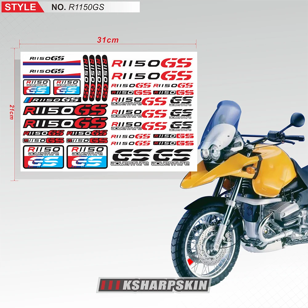 

Гоночный Мотоцикл аксессуары светоотражающие наклейки для кузова шлем топливного бака Водонепроницаемый логотип наклейка эмблемы для BMW R1150GS r1150gs