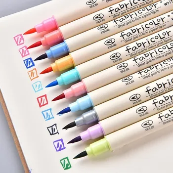 

10 Color Fabricolor Write Brush Pen Calligraphy Paint Marker Pens Set Drawing Painting Watercolor Art Brush Pen 04429