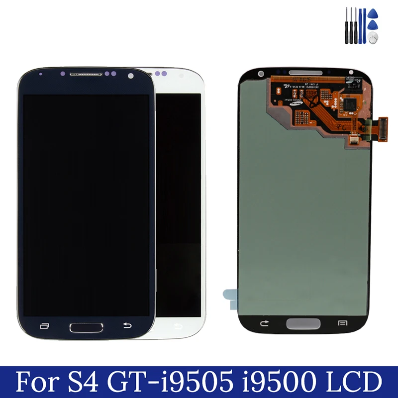 Для Samsung Galaxy S4 ЖК-дисплей сенсорный экран дигитайзер в сборе на S 4 GT I9500 I9505 I9506